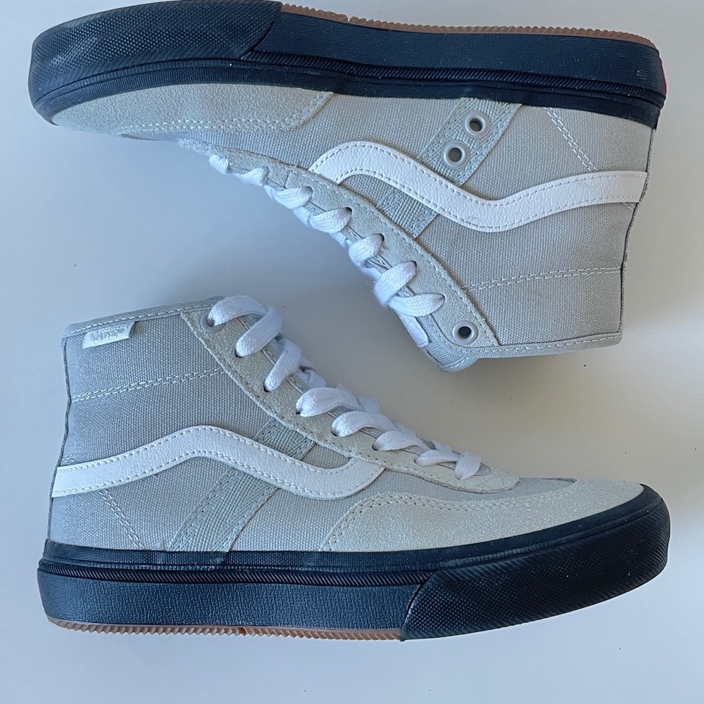 Vans Men's Gilbert Crockett Hi Light Grey White Canvas Mens 4.5 / Women’s 6 SK8